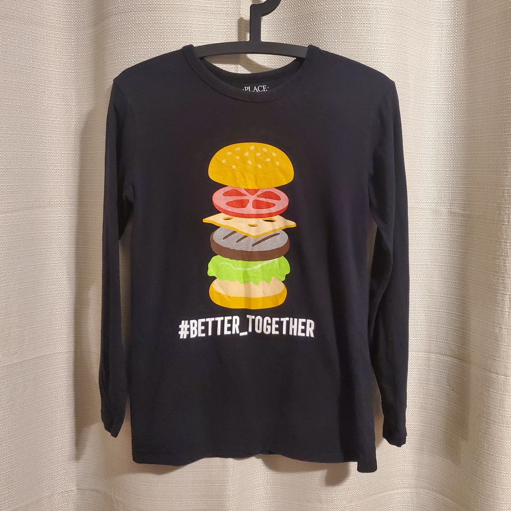 (4/$20) Place Boy's #BETTER_TOGETHER Black Long Sleeve Shirt